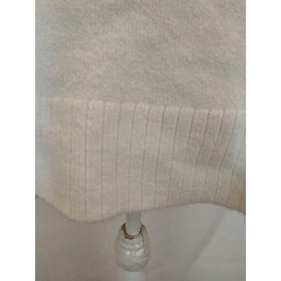 Mod X Womens Soft Stretchy White Sweater Wide Cuffs Crew Neck Size XL - Picture 4 of 6